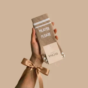 Chaussettes anti-dérapantes – Marron clair