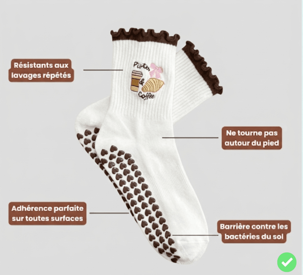 Réassurance chaussettes Pilates