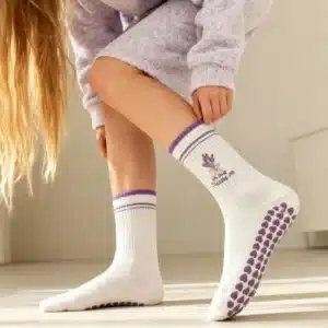 Chaussettes Pilates motif "Brin de Lavande" – Antidérapantes